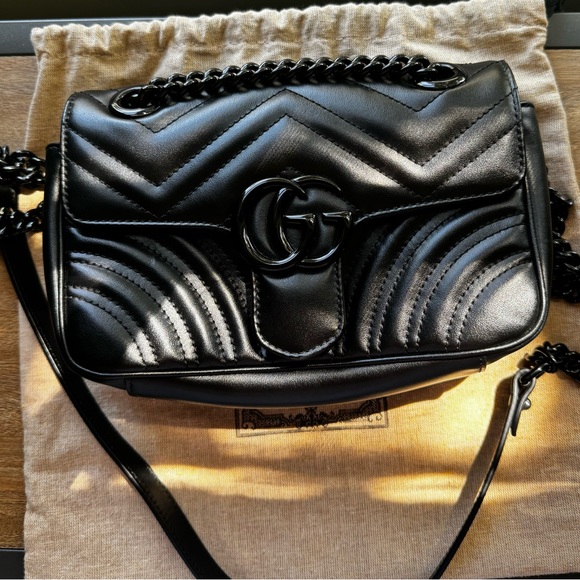 GUCCI MARMONT SMALL SHOULDER BAG - Picture 1 of 8